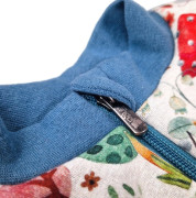 Mikina hřejivá rozepínací béžová s muchomůrkami