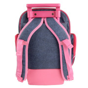 Školní batoh Cool trolley set - Fox Co. - modro-růžový jeans