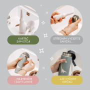 Silikonový kartáč na dětskou lahev 3 v 1 Light Grey Zopa