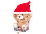 Medvěd plyšový nasazující si santovskou čepici zvuk Take Me Home