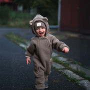 Rostoucí zimní kombinéza Teddy fleece double Brown Esito