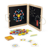 Magnetická tabule s magnetkami origami puzzle Geometrické tvary Janod