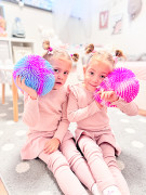 Střapatý duhový míč se světlem Sporto