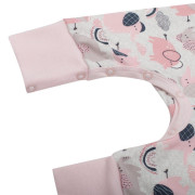 Kojenecké bavlněné dupačky New Baby Šťastní Sloníci růžová