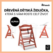 Jídelní dřevená židle Hauck Alpha+