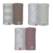 Swaddler Solid Matcha 2balení 110 x 110 cm Lodger