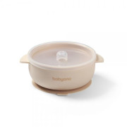 Silikonová miska s přísavkou a víčkem BabyOno