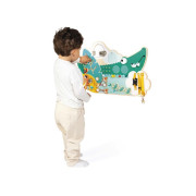 Dřevěná motorická deska s aktivitami Krokodýl Tropik Janod 