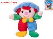 Klaun 13,5 cm plyšový s chrastítkem 