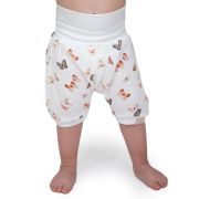 Dětské bílé kraťasy mušelín Motýlek Esito