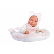 Obleček pro panenku miminko New Born velikosti 40-42 cm Llorens 5dílný růžovo-bilý