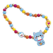 Kreativní sada Výroba šperků dřevěné korálky Kočičky 4 ks Janod Atelier