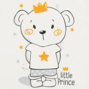 2-dílná bavlněná souprava New Baby Funny bílo-šedá