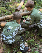 Fleecová mikina dětská Maskáč khaki Wamu