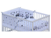 Postýlka 120 x 60 cm s kompletní výbavou Panda - Bílá