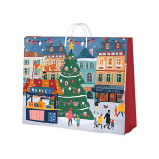 Dárková taška horizontální velká 32,4 × 12,7 × 26 cm - Vánoční trhy