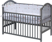 Dětská postýlka s kompletní výbavou 120 x 60 cm šedá Monta Scarlett