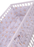 3-dílná sada Mantinel s povlečením Rainbow bílá s potiskem 120x90 cm 