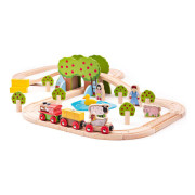 Dřevěná vláčkodráha farma Bigjigs Rail