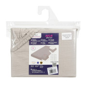 Mušelínové prostěradlo s gumou 58 x 110 x 8 cm béžové BabyMatex