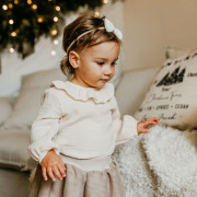 Dětská čelenka ceremony s mašličkou béžová Eevi