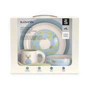 Jídelní set Go Natural 6 m+ modrá švestka Suavinex