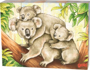 Puzzle - Kostky zvířata Austrálie, 12 ks