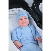 Novorozenecká sada BIO Outlast® UV 50+ Sv. modrá hvězdičky/sv. modrá