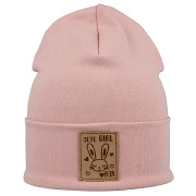 Čepice vysoká s lemem pudrová bear RDX