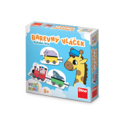 První hraní Barevný vláček naučná hra Dino