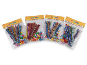 Kreativní sada chlupaté drátky a bambulky s lurexem