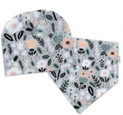 Dvouvrstvá čepice + šátek Palouček, mátová Baby Nellys 