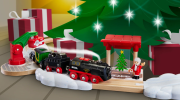 Vánoční vlaková sada s parní lokomotivou Brio