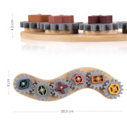 Silikonová bambusová skládačka ozubená kolečka, Multicolor