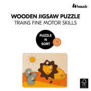 Hauck dřevěné Puzzle s úchyty Puzzle N Sort Lion