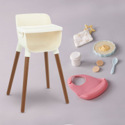 Židlička jídelní pro panenky s doplňky LullaBaby