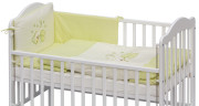 Dětská postýlka s kompletní výbavou Scarlett 120 x 60 cm - Měsíček - zelená