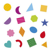Samolepky Geometrické tvary 300 ks
