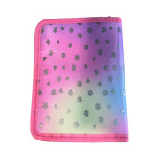 Jednopatrový penál, růžová, Srdce a tlapky 50 pixelů Pixie Crew