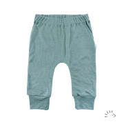 Kojenecké kalhoty merino vlna Sage Green PoPoLiNi