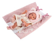 New Born holčička 63544 Llorens - realistická panenka miminko - 35 cm