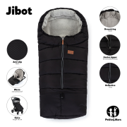 Zimní set fusak Jibot 3v1 + rukavice na kočárek Jasie Petite & Mars