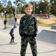 Mikina na zip Motokros - černá Esito