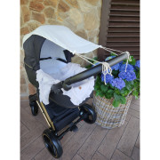 Mušelínová sluneční stříška na kočárek Nature Baby Nellys