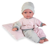 Realistická panenka miminko se zvuky a měkkým látkovým tělem Toneta 70331 Antonio Juan 