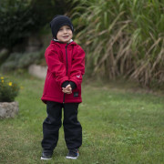 Dětská zimní softshellová bunda s beránkem Lamb Red Esito 