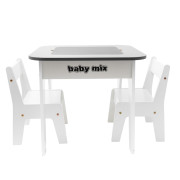 Dětský stůl a židle Leaf Grey Baby Mix