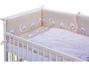 Dětská postýlka Toro bolí s kompletní béžovou výbavou 120 x 60 cm Scarlett