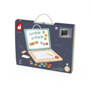 Dřevěný kufřík 4v1 s magnetickou tabulí Janod