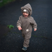 Rostoucí zimní kombinéza Teddy fleece double Brown Esito